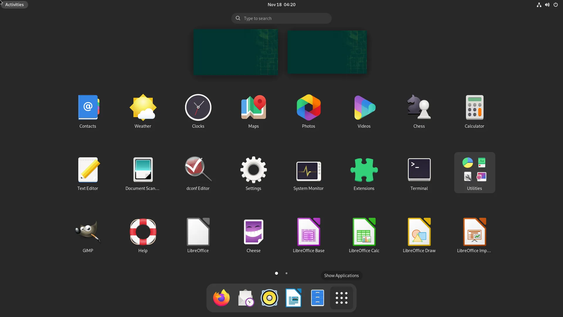 openSUSE Screenshot 1